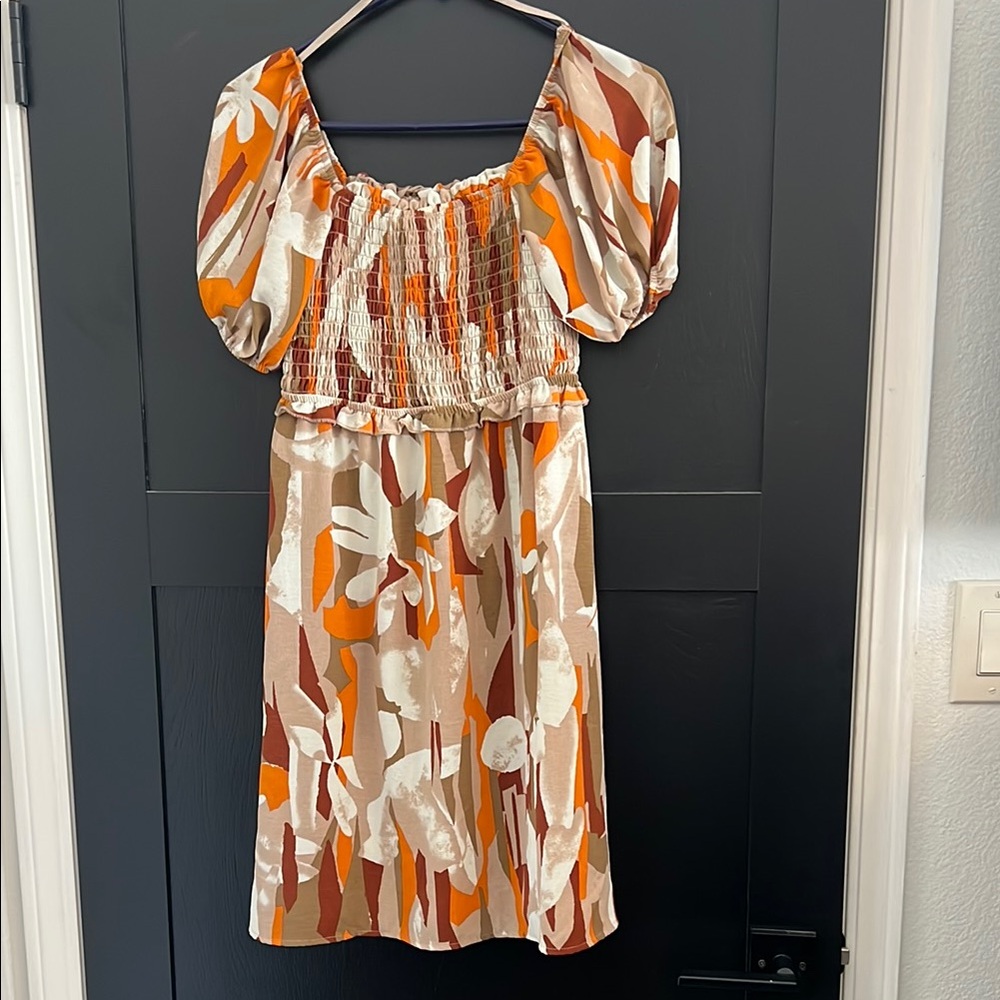 Colorful Abstract Print Dress